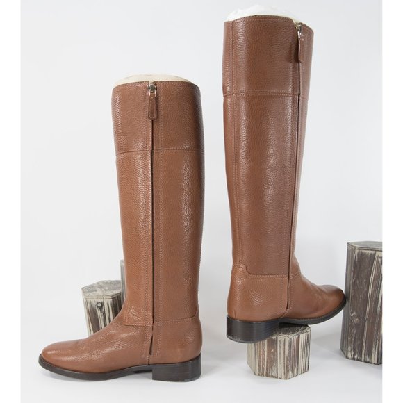 Tory Burch Rustic Brown Jolie Riding Boots 6 - Picture 4 of 7